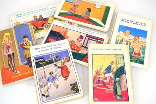 A group of approximately sixty risque postcards including McGill, Sapphire, Giggle etc.