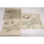 Cornwall Cartography. Saxton (Christopher & Kip William) : Cornwall olim pars Danmoniorum, C.1640.
