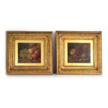 James Poulton (fl. 1844-1859), A still life study of fruit, signed, oil on board, image 18 x 21