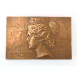 Rudolf Ferdinand Marschall (1873-1967), a bronze plaque issued in 1904 by the Austrian Ministry of