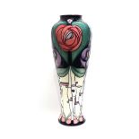 Rachel Bishop for Moorcroft, a 'Tribute to Charles Rennie Mackintosh' vase, h. 37 cmNo obvious