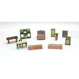 A group of playworn Dinky Toys doll's house furniture (13)