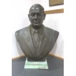 A bronze bust modelled as Benjamin Marsden, the reverse inscribed 'Kolhatkar Art Studios