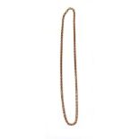 A 9ct yellow gold double curblink necklace with lobster clasp, l. 61 cm, 28.3 gms