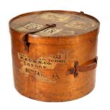 A Venesta bentwood hat box bearing various P&O paper labels*Venesta produced certain furniture parts