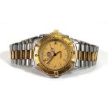 A gentleman's stainless steel and gold plated Professional 200 meters quartz wristwatch by Tag