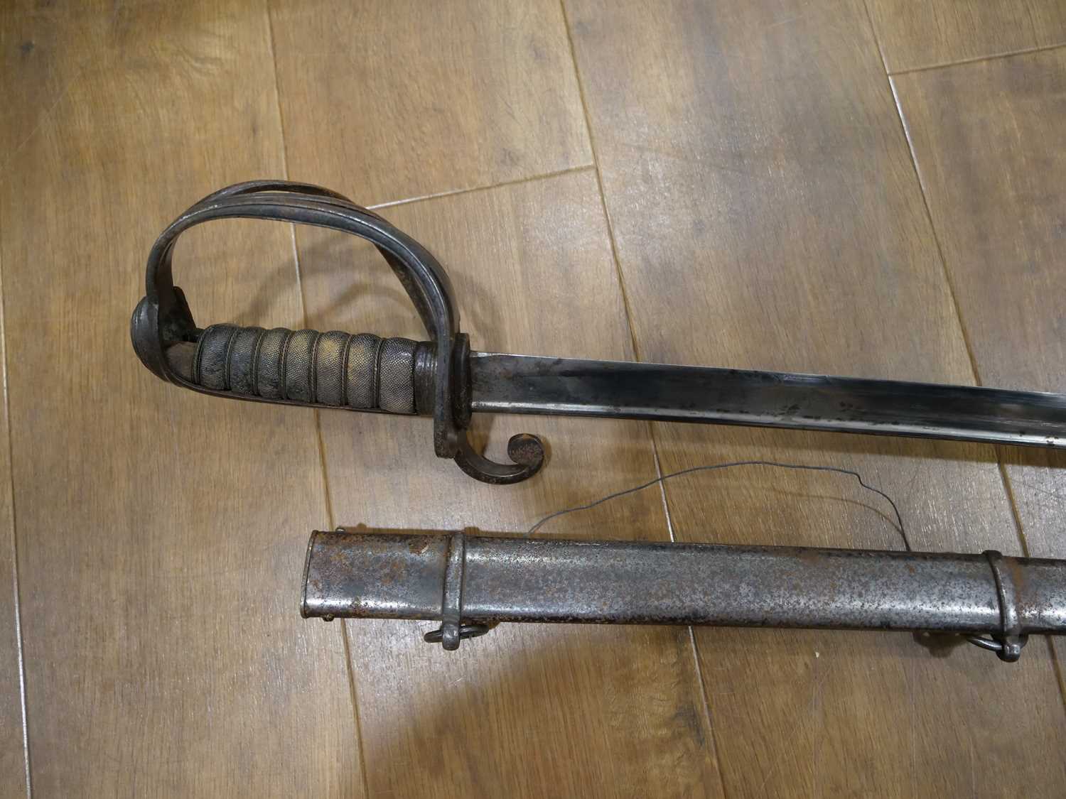 A William IV 1821-Pattern cavalry trooper's sword and steel scabbardScabbard appears to be free from - Image 9 of 12