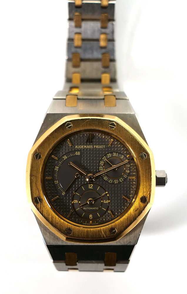 A gentleman's stainless steel and gold plated Royal Oak No. 341 automatic wristwatch by Audemars - Image 6 of 25