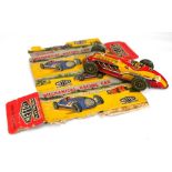 A Mettoy Playthings tinplate clockwork racing car, partial box