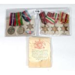 A group of Second World War medals including War, Defence, 1939-1945 Star, Burma, Italy and Africa