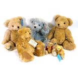 Seven collectable fully jointed bears by Ochiltree, The Traditional Bear Co. and others (7)