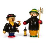 Two German Folk-Art incense burners modelled as figures (2)