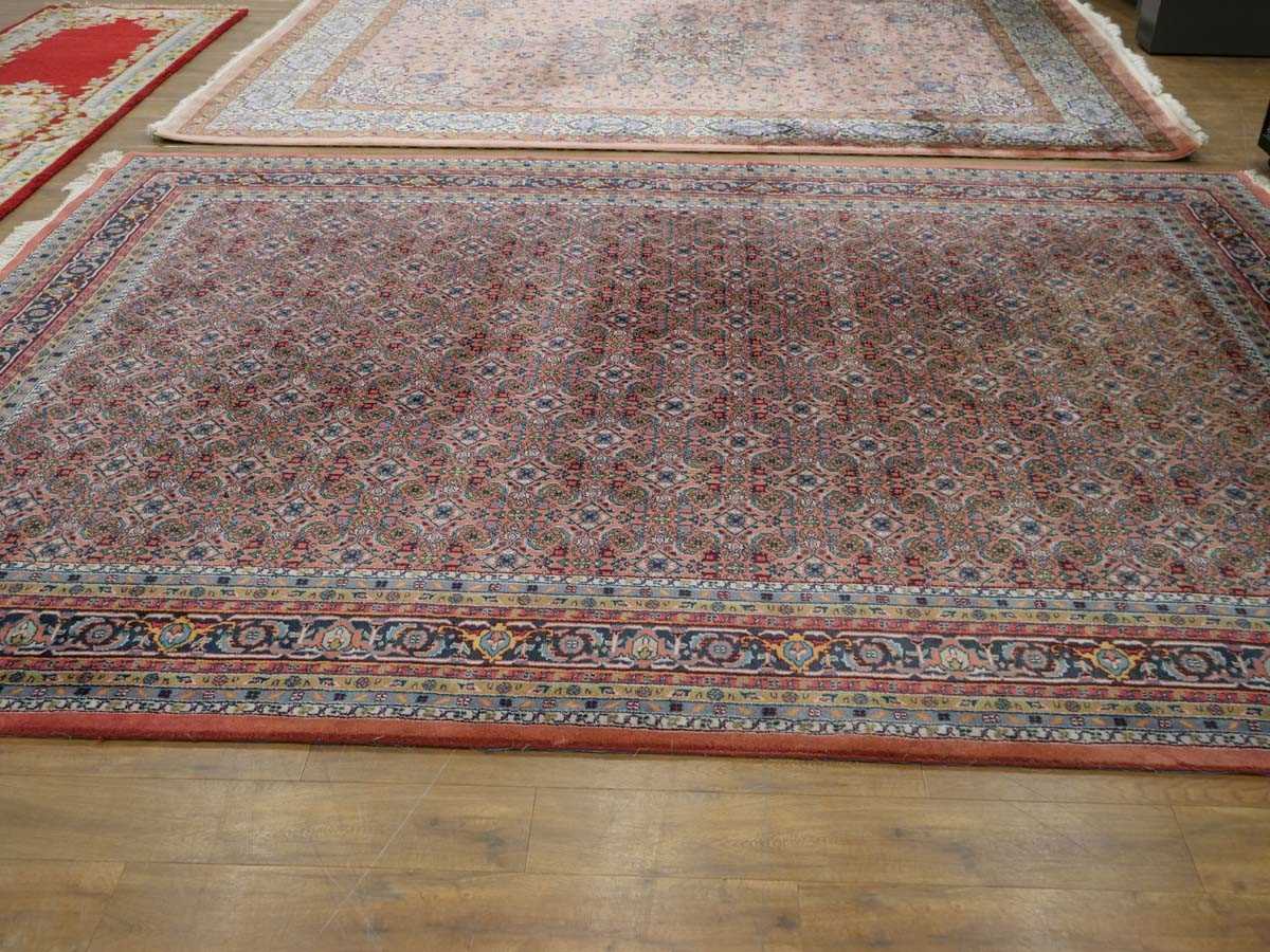 An Iranian carpet with an orange and blue ground, 350 x 250 cm - Bild 2 aus 3