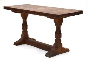 Robert 'Mouseman' Thompson of Kilburn, an oak occasional table of rectangular form, bearing the