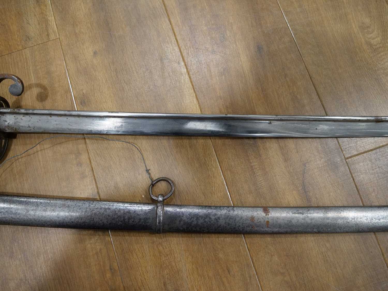 A William IV 1821-Pattern cavalry trooper's sword and steel scabbardScabbard appears to be free from - Image 11 of 12