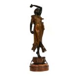 Carl Kauba, aka T. Curts (Austria, 1895-1929), a bronze figure modelled as a dancer, with a gilt