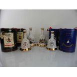 8 various Bells Celebration Decanters of Extra Special Old Scotch Whisky, 1x Christmas 1990 with