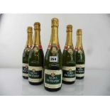 5 old bottles of Veuve du Vernay Brut Cuvee Extra French Sparkling wine