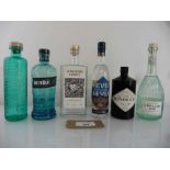 +VAT 6 bottles of Gin, 1x Wrecking Coast Cornish Clotted Cream Gin 44% 70cl, 1x Scottish Maritime
