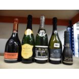 5 various bottles, 1x Vino Spumante Prosecco DOC, 1x Belletti Extra Dry Prosecco, 1x JP Chenet