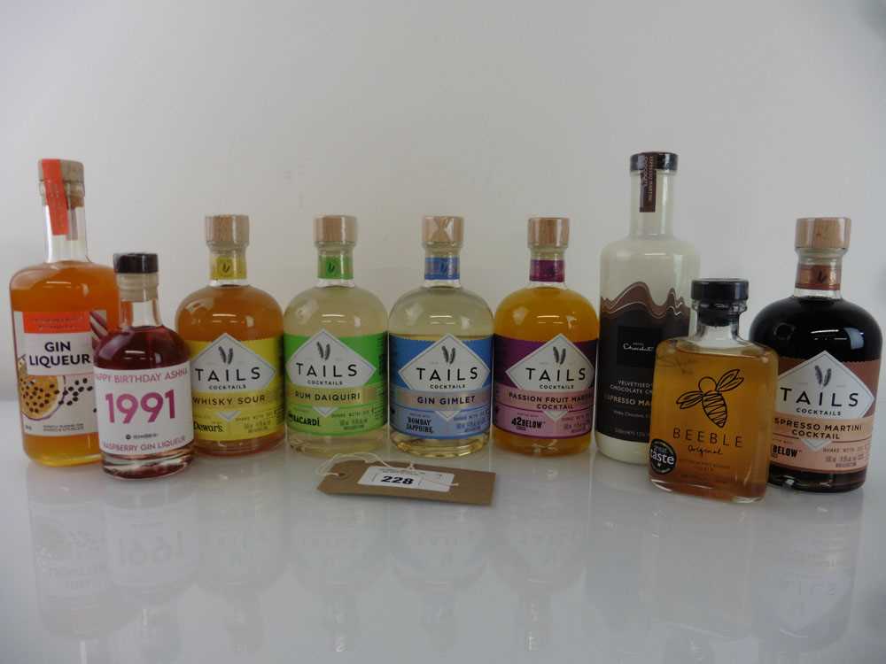 +VAT 9 various bottles, 1x Hotel Chocolat Espresso Martini 12% 50cl, 1x M&S Gin Liqueur 20% 50cl, 5x