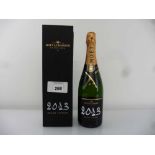 +VAT A bottle of Moet & Chandon 2013 Grand Vintage Extra Brut Champagne with box 75cl (Note VAT