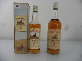 2 old bottles of The Famous Grouse Finest Scotch Whisky, 1x 43% 1litre & 1x 40% 70cl with box