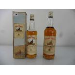 2 old bottles of The Famous Grouse Finest Scotch Whisky, 1x 43% 1litre & 1x 40% 70cl with box