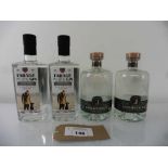 +VAT 4 bottles of Gin, 2x Farage "Brexit" White gin from Cornwall 42% 70cl & 2x Junimperium