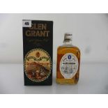 An old bottle of Glen Grant Distillery 8 years old Highland Malt Scotch Whisky with box circa 1970's