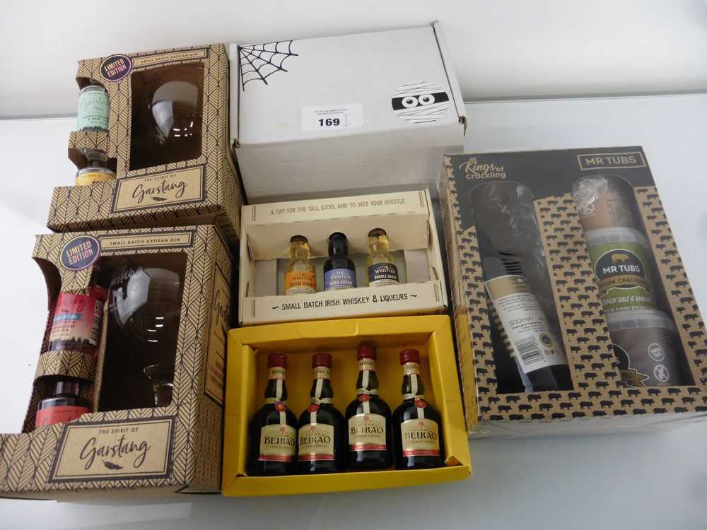 +VAT 6 boxed gift sets, 2x Garstang Limited Edition Gins & Glass sets, 1x Mr Tubs cider & pork