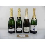 +VAT 4 bottles of Champagne 75cl, 2x Bernard Remy Carte Blanche, 1x Pierre Bertrand Premier Cru & 1x