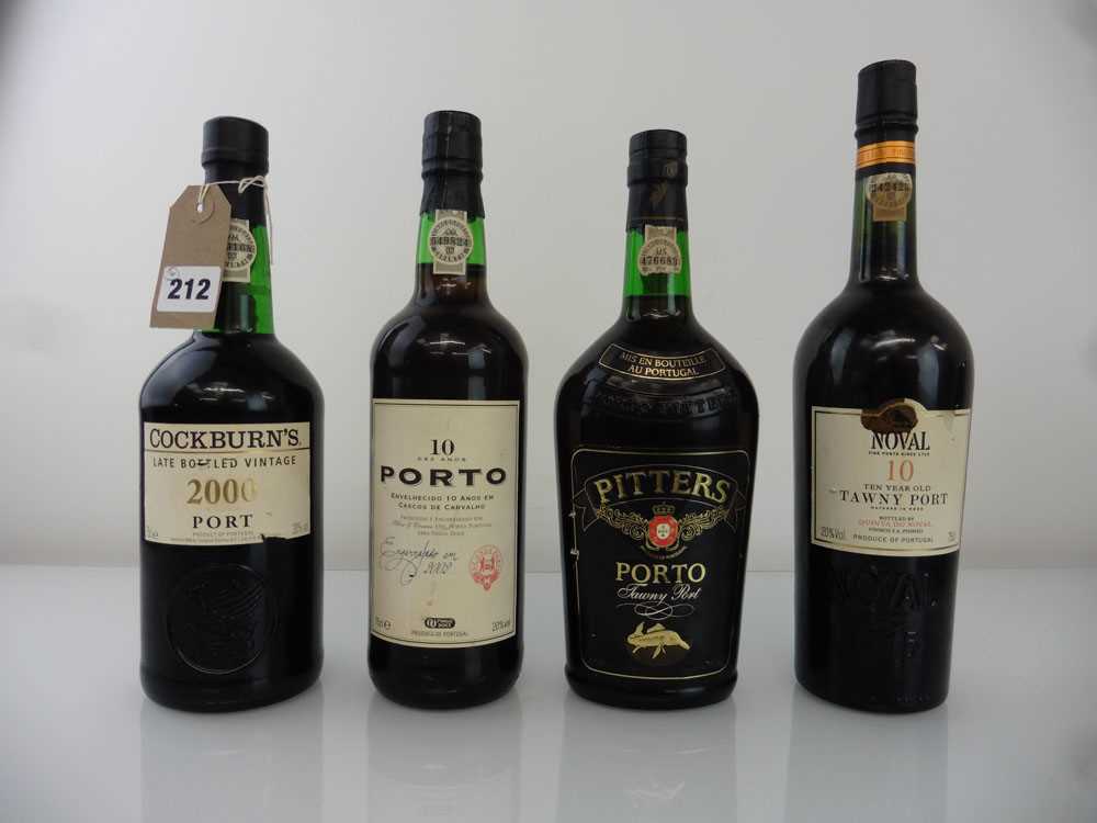 4 bottles, 1x Cockburn's 2000 Late Bottled Vintage Port (ullage top shoulder), 1x Noval 10 year