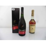 2 bottles of Cognac, 1x Remy Martin VSOP Fine Champagne with box 40% 70cl & 1x Hine Signature Fine