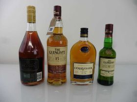 4 various bottles, 1x The Glenlivet 15 year old French Oak Reserve Single Malt Scotch Whisky 40%