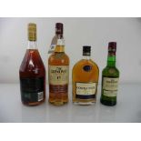 4 various bottles, 1x The Glenlivet 15 year old French Oak Reserve Single Malt Scotch Whisky 40%