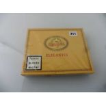 A box of 25 Alvaro Elegantes Cigars sealed in film