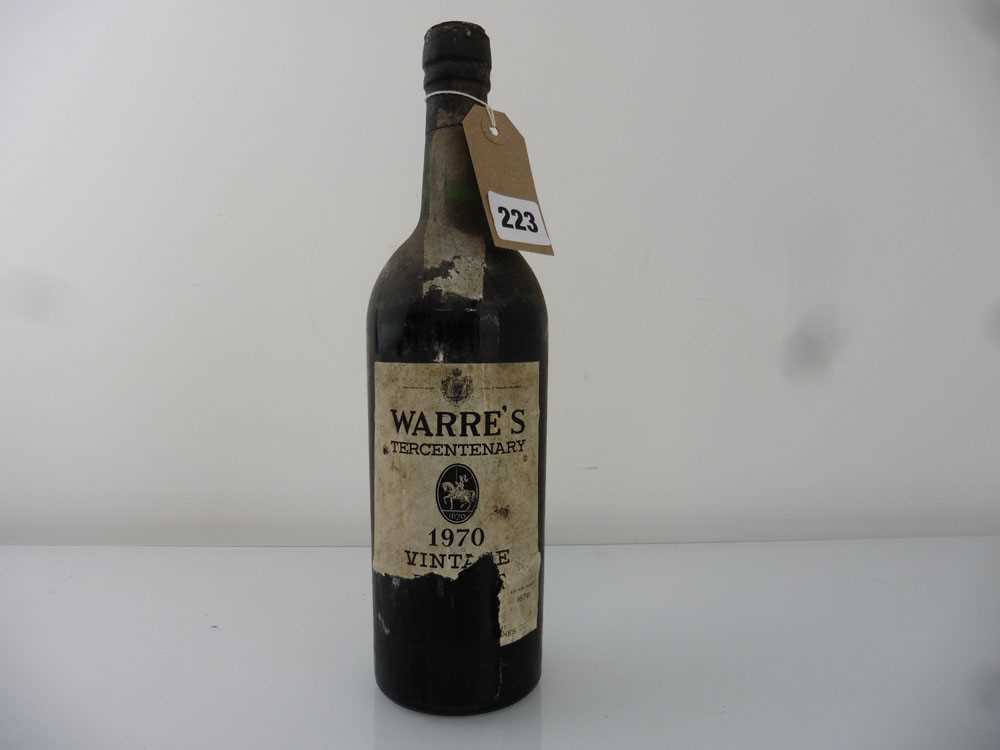 Warre's Tercentenary 1970 Vintage Port (ullage into neck)