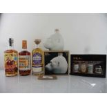 +VAT 4 bottles & gift set of Rums, 1x RONKONG Spiced Rainforest Rum from Guatemala in Ceramic