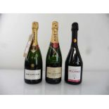 +VAT 3 bottles of Champagne, 1x Bollinger Special Cuvee Brut, 1x Moet & Chandon Imperial Brut & 1x