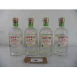 +VAT 4 bottles of Lantic Cornish Gin Special Morva Edition by The Skylark Distillery 40% 70cl (