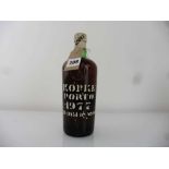 A bottle of Kopke Porto 1977 Port Matured in wood bottled 1987 75cl (Note label incomplete)(ullage