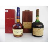 2 bottles of Courvoisier Cognac with boxes, 1x Napoleon "By Appointment to the Late King George