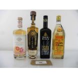 +VAT 4 bottles, 1x Zignum Mezcal Reposado 40% 70cl, 1x Monte Alban Mezcal Con Gusano with Agave Worm