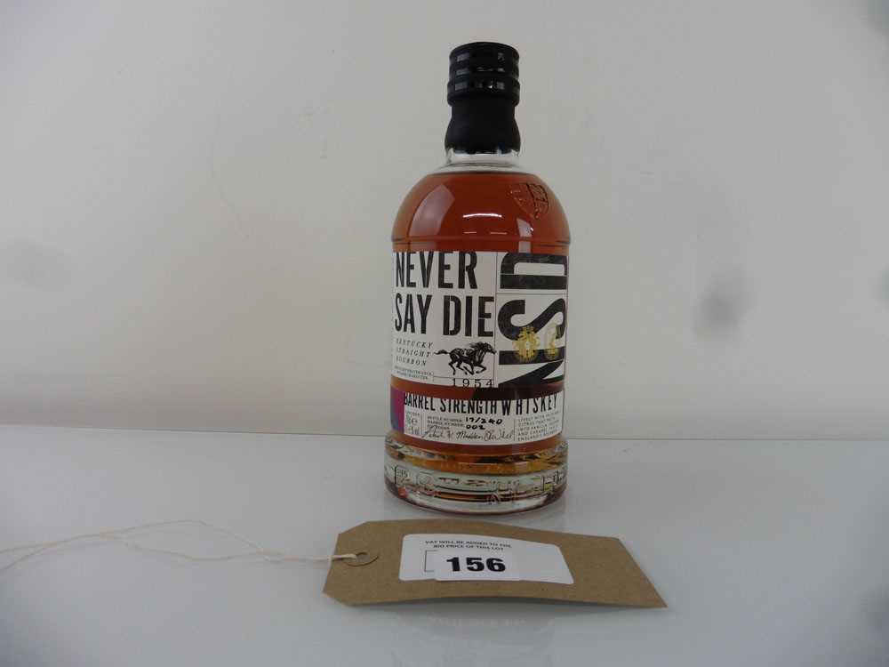 +VAT A bottle of Never Say Die Kentucky Straight Bourbon Barrel Strength Whiskey Bottle 17 of 240