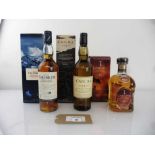 +VAT 3 bottles of Whisky, 1x Talisker Single Malt Aged !0 Years 70cl 45.8%, 1x Caol Ila Islay Single