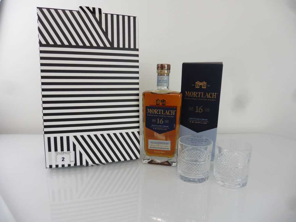 +VAT A Gift Box containing a bottle of Mortlach Single Malt Whisky Aged 16 Years 2.81 Distilled with