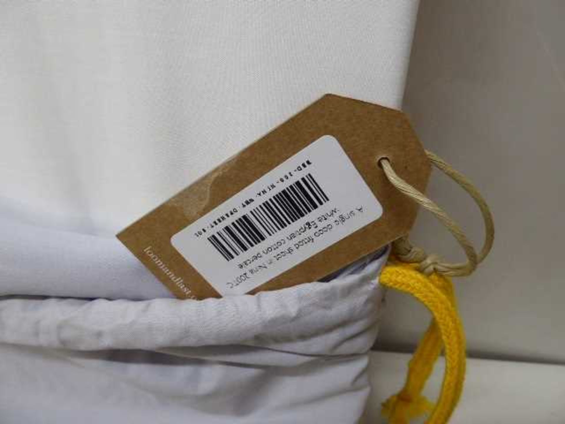 +VAT 5 x single deep fitted sheets in white Egyptian cotton percale - Image 2 of 2