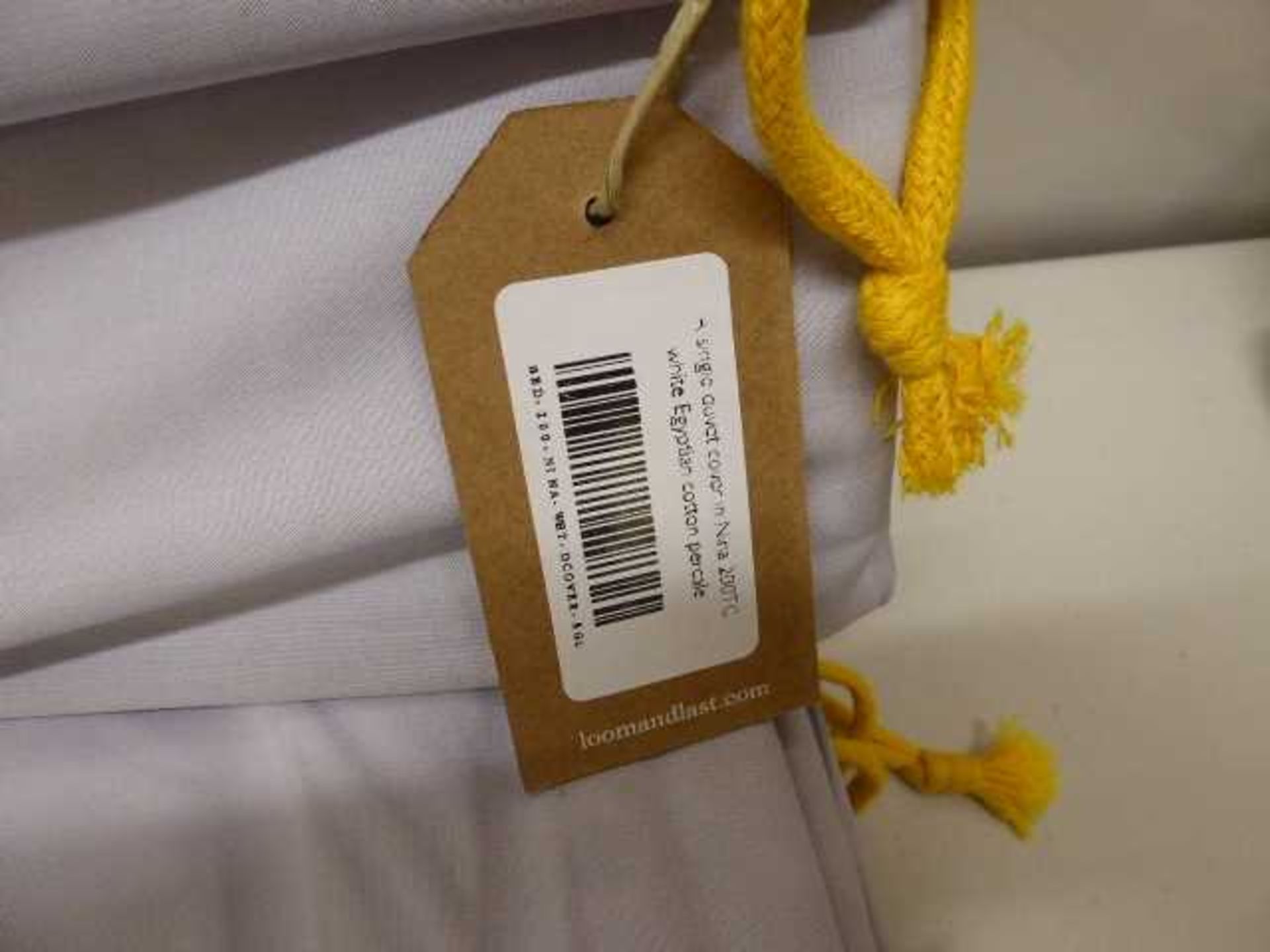 +VAT 5 x double fitted sheets in white Egyptian cotton percale - Image 2 of 2