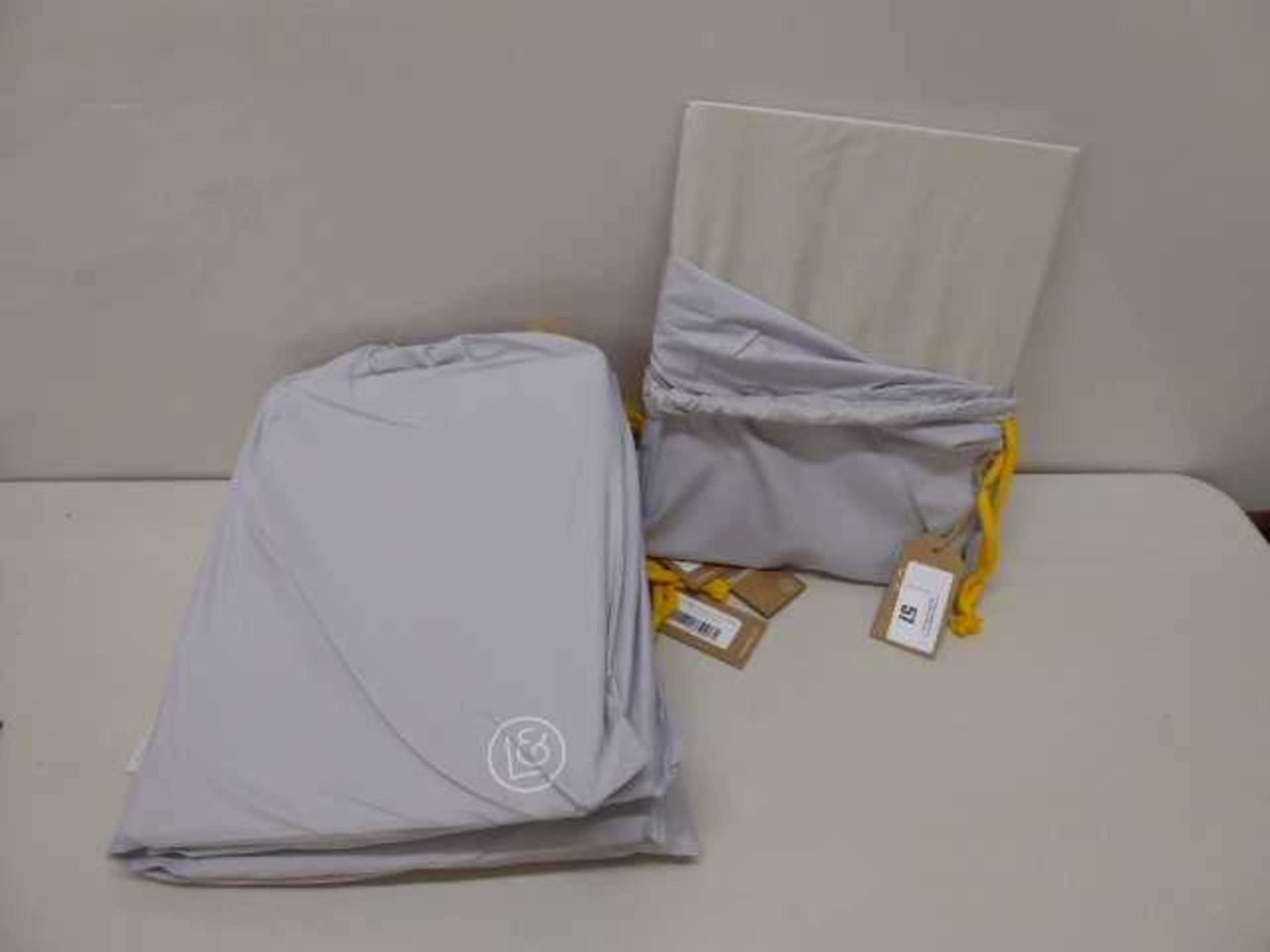 +VAT 5 x single deep fitted sheets in mist cotton percale